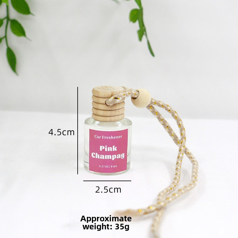 Scented Car Aromatherapy Glass Bottle Perfume Hanging Air Freshener