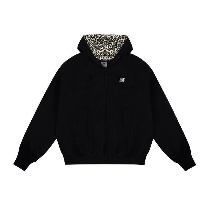 Leopard Print Women Hooded Cardigan Jacket