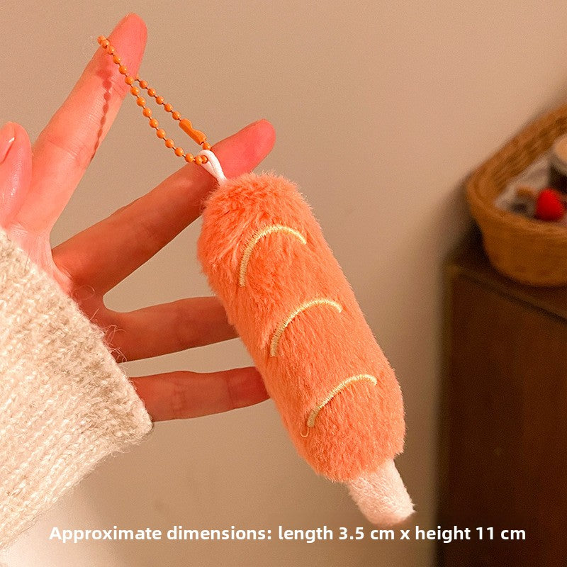 Food Themed Plush Keychain Accessories