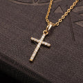 Diamond Cross Pendant Alloy Necklace