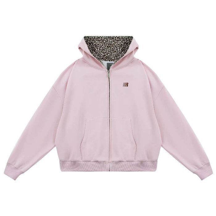 Leopard Print Women Hooded Cardigan Jacket