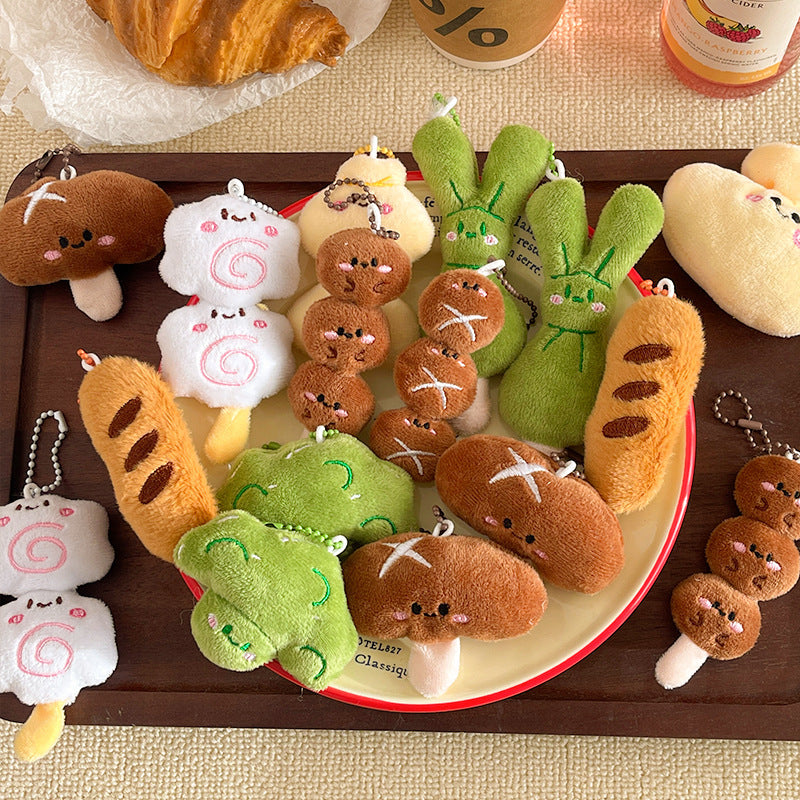 Food Themed Plush Keychain Accessories