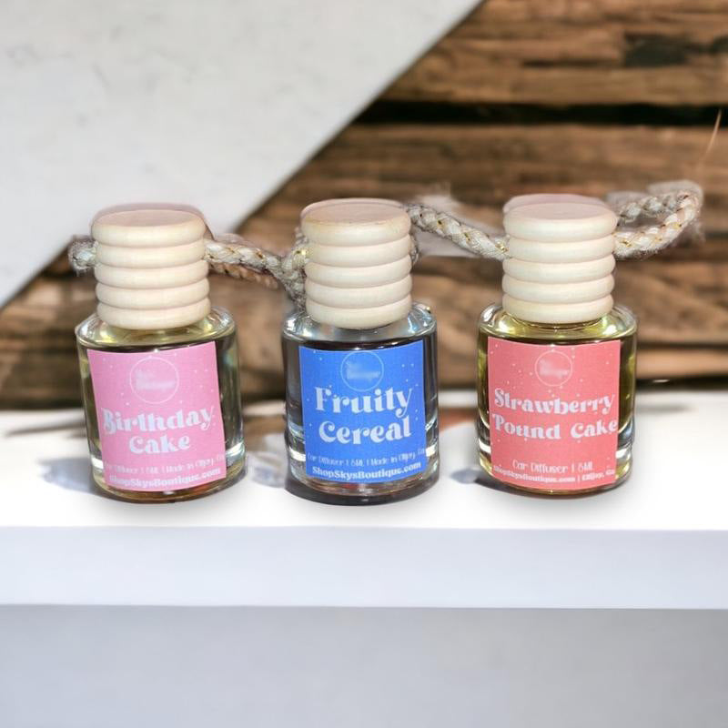 Scented Car Aromatherapy Glass Bottle Perfume Hanging Air Freshener