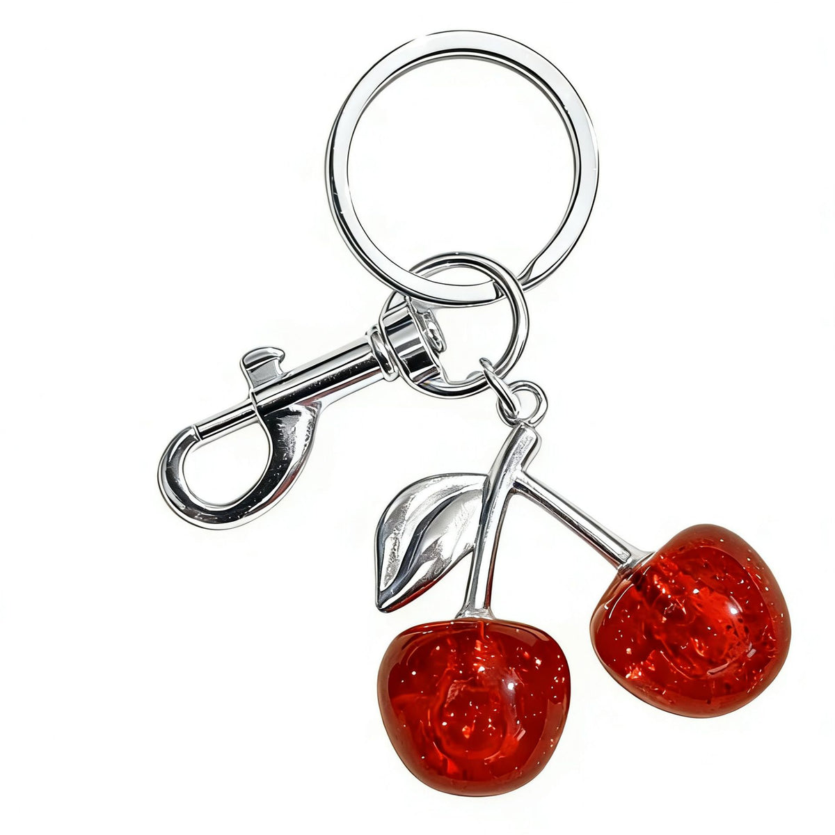 Cherry Keychain Bag Charm Metal Pendant