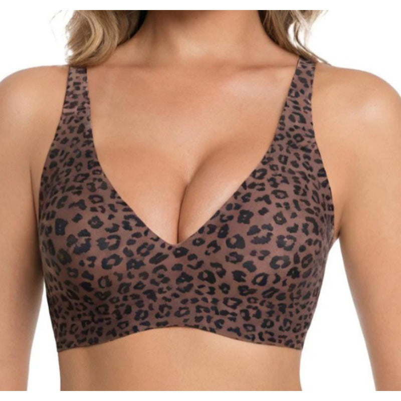 Leopard Pattern Push-Up Support Bra