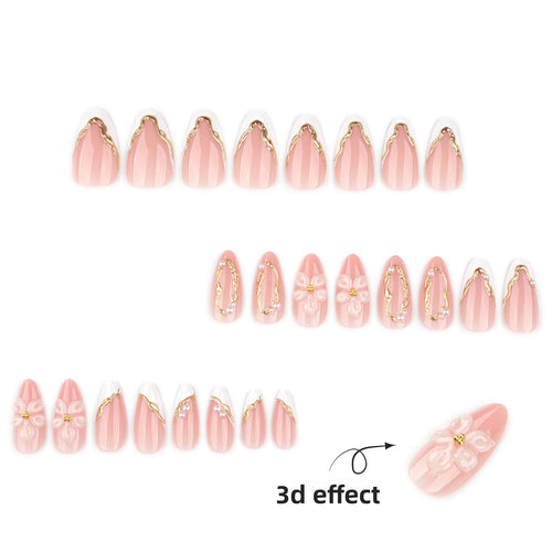 3D Flower Nail Art Press on Nails