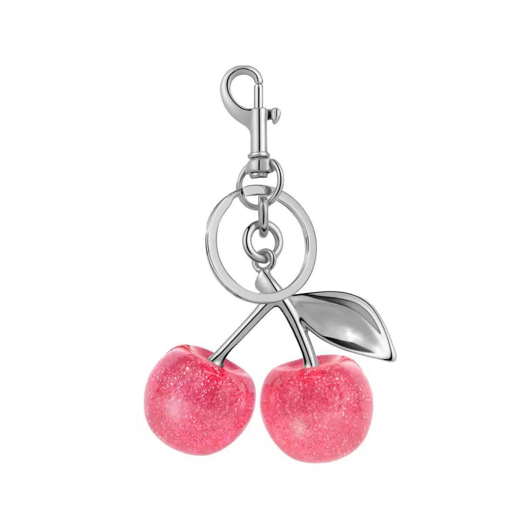 Cherry Keychain Bag Charm Metal Pendant