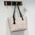 Plaid Printed Tote Bag Set