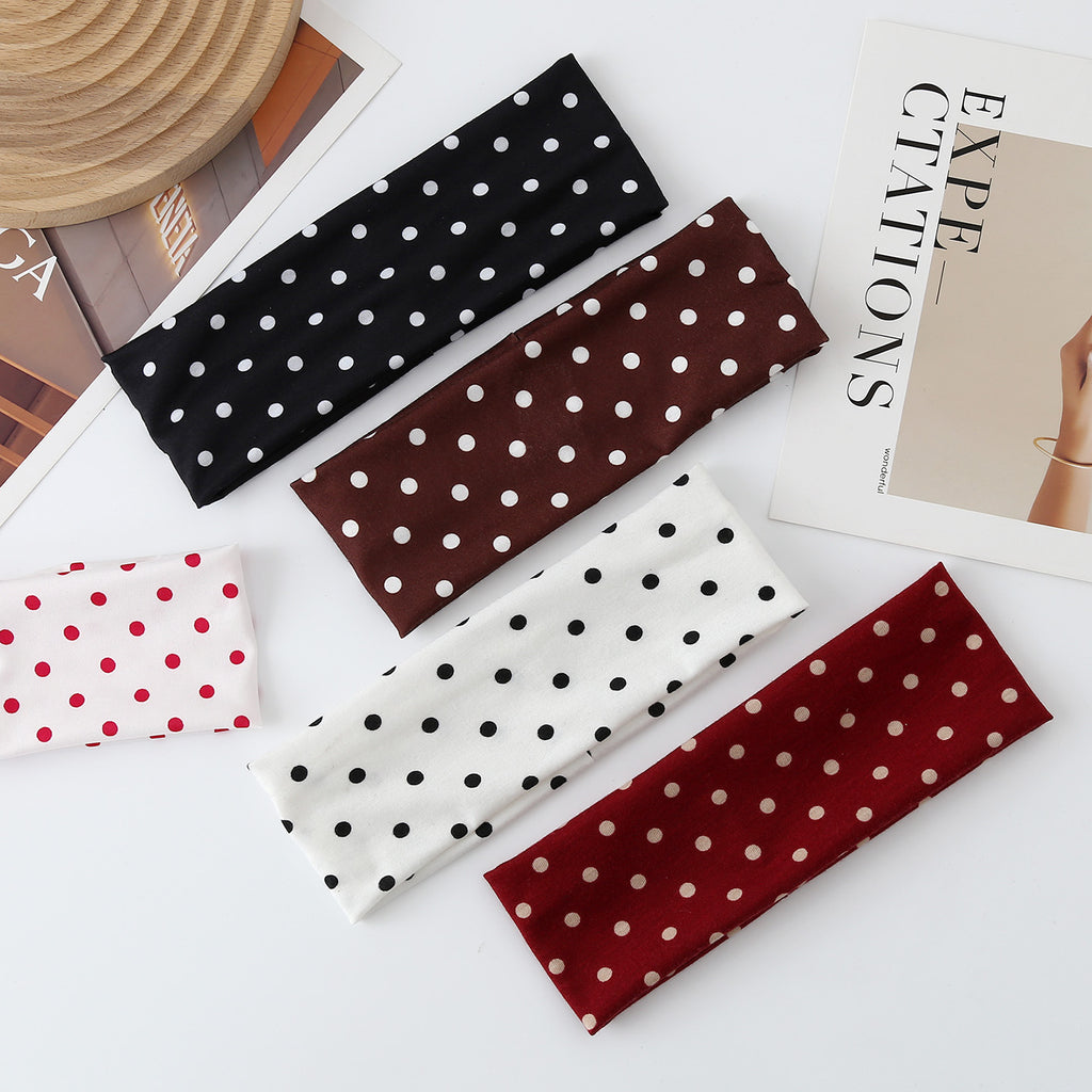 Elastic Polka Dot Sports Cute Headband