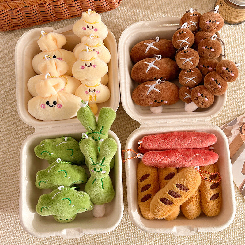 Food Themed Plush Keychain Accessories