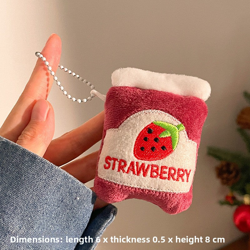 Food Themed Plush Keychain Accessories