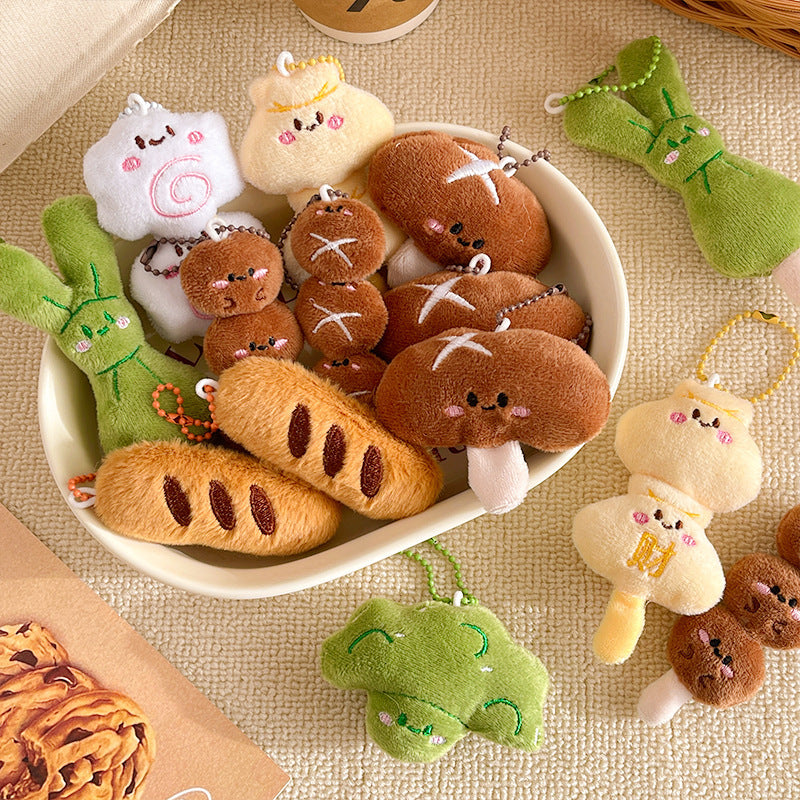 Food Themed Plush Keychain Accessories