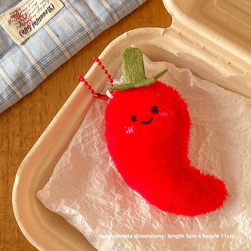 Food Themed Plush Keychain Accessories