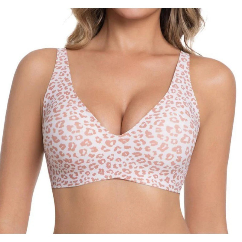 Leopard Pattern Push-Up Support Bra